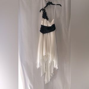 Black and White One Shoulder Dress